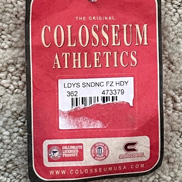 Univ. of Georgia Colosseum Athletics Lady's Gray Full Zip Hoodie Med College NWT - Picture 6 of 14